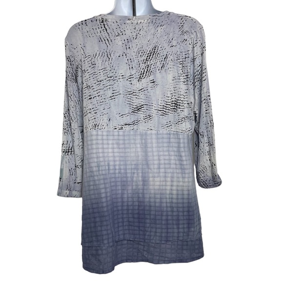 Art of Cloth Ombré 3/4 Sleeve Top Sz M - Picture 2 of 8